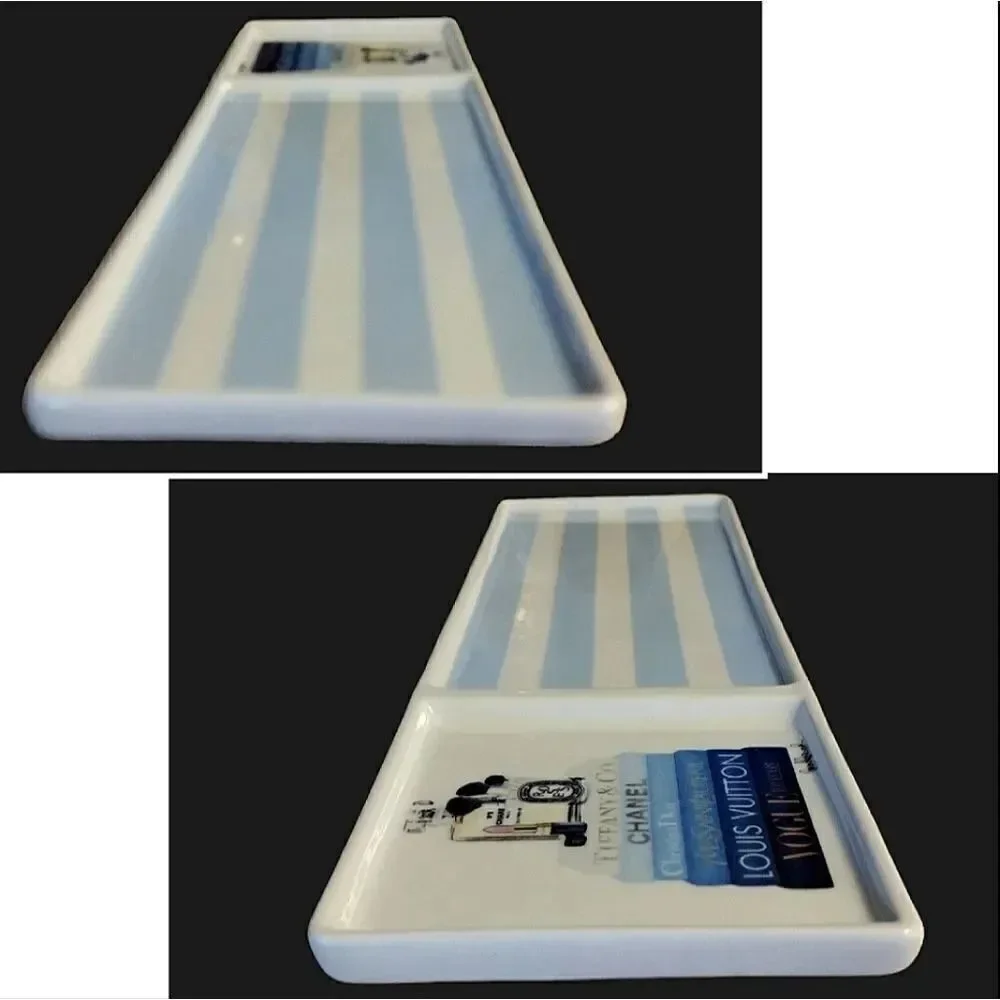 Amanda‎ Greenwood Designer Art Glam Porcelain Trinket Decor Tray NWT